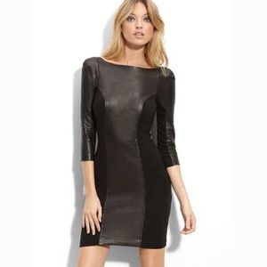 DVF Arita Leather Panel Body Con Dress - 4